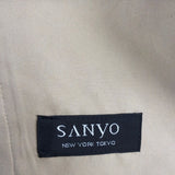 Sanyo Mens Khaki Double Breasted Trench Coat With Belt Wool Collar 42R