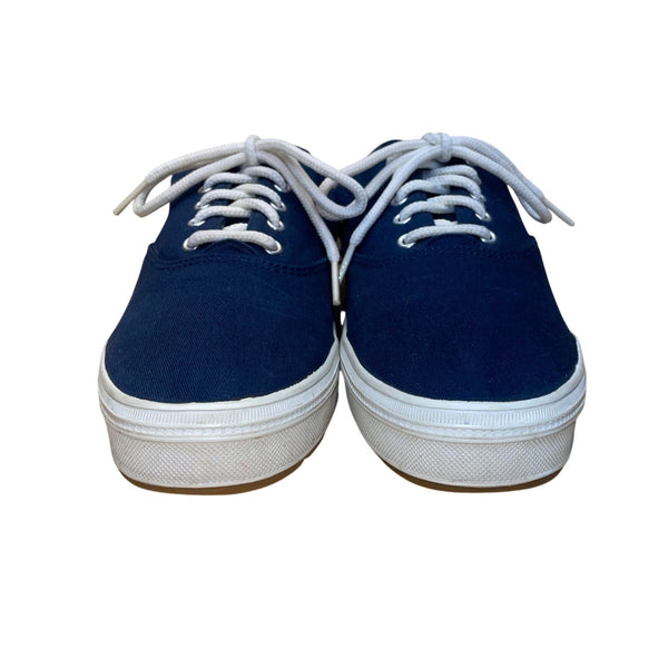 Keds Women’s Navy Blue Canvas Lace-Up Flat Sneakers Size 9.5
