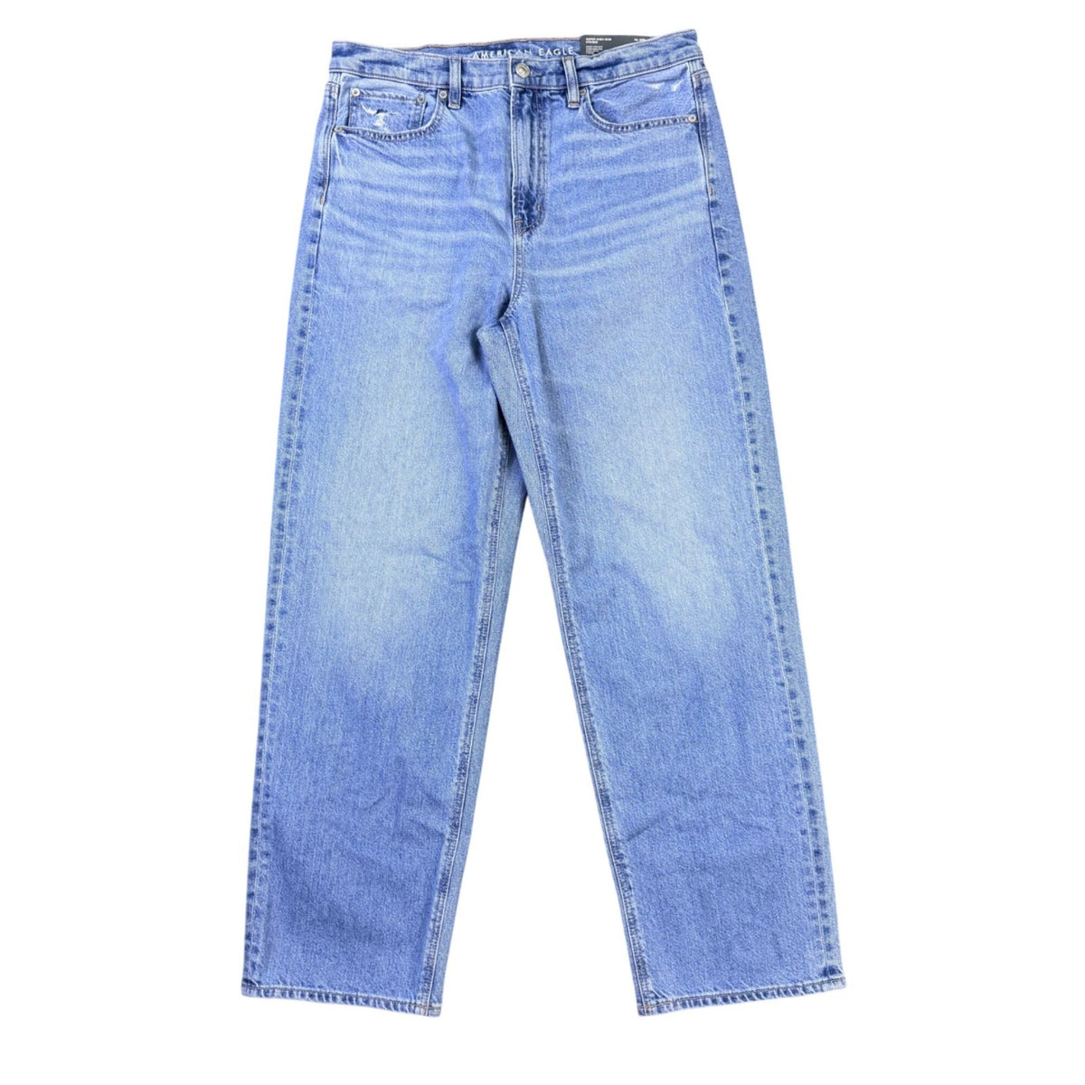 American Eagle Womens Super High-Rise Strigid Baggy Straight Jeans Size 8 29W