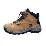 Timberland Men’s Yellow & Brown Leather Waterproof Lace-Up Hiking Boots Size 8.5
