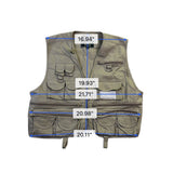 Crystal River Mens Beige Utility Fishing Vest Multi-Pocket Durable Design Sz M