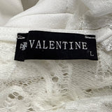 Valentine White Lace Sleeveless Wide Leg Jumpsuit For Women Sz L