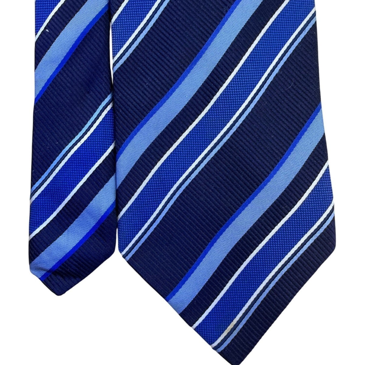 Nicole Ties Mens Blue Striped Silk Necktie Made In Italy Elegant Business Access