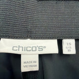 Chicos Womens Black Rayon Blend Slim Pants Slim Mid-Rise  Size 1.5 US 10