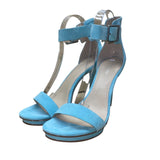 Calvin Klein Women’s Teal Suede Vivian Heeled Sandals Size 9.5M