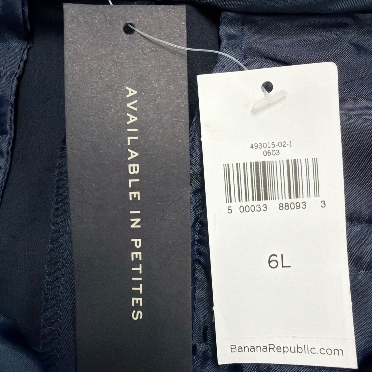 Banana Republic Womens Navy High-Rise Wide-Leg Cropped Pants Size 6L