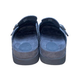 JF Odetta Women’s Gray Wool Studded Buckle Slip-On Casual Clogs Size 12
