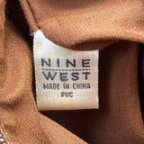 Nine West Women’s Brown Faux Leather Zip Closure Adjustable Strap Crossbody Bag