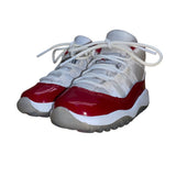 Air Jordan Kids White & Red Patent Leather High-Top Retro 11 Crib Shoes Size 5C