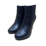Lucky Brand Women’s Black Leather Sleek Heeled Ankle Booties Size 7