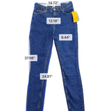 H&M Womens Cotton Stretch High-Waist Skinny Jeans Full-Length Size 10 / EUR 42
