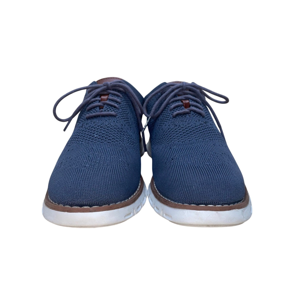 Nautica Men’s Gray & Brown Wrenwood 3 Lace-Up Knit Walking Shoes Size 9