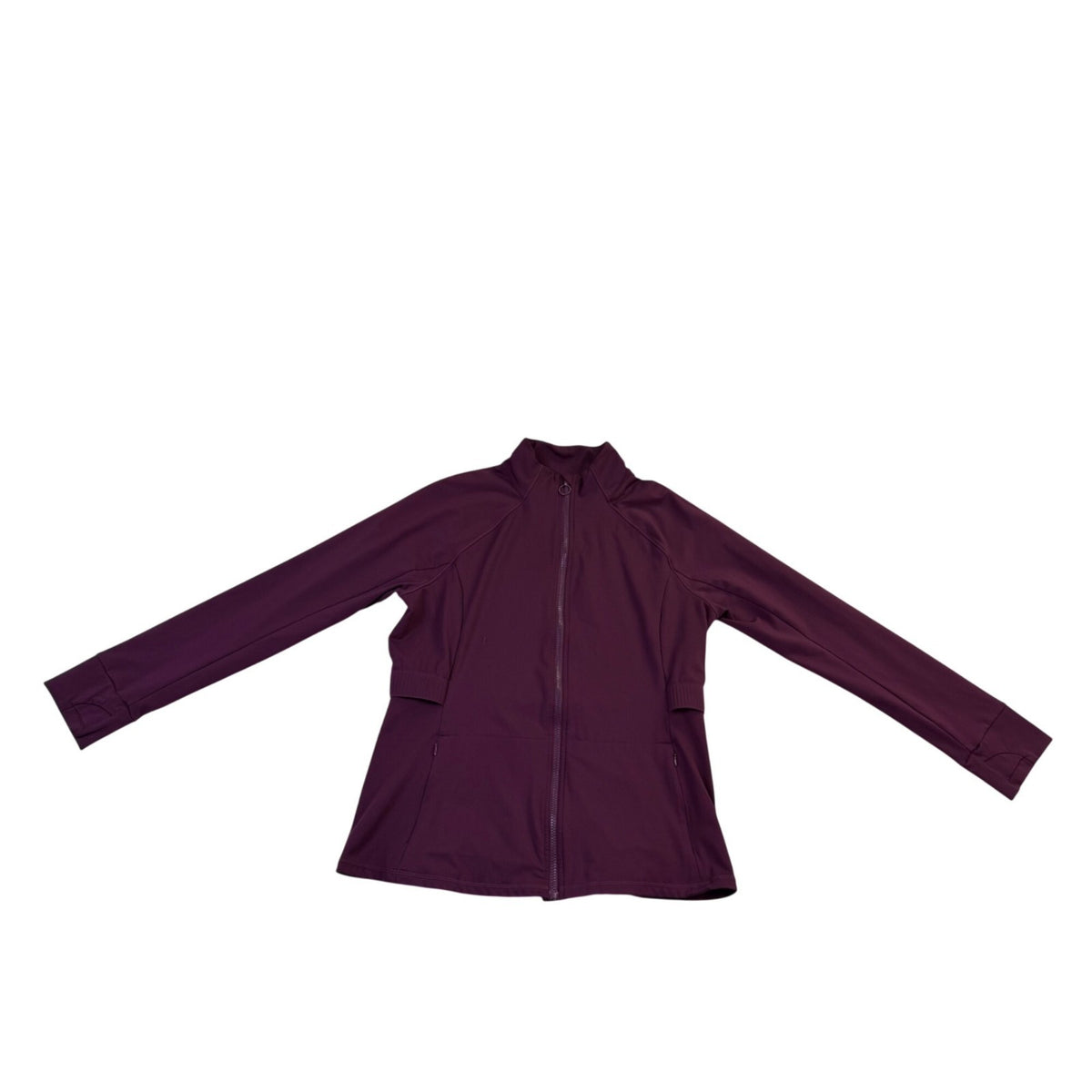 Fabletics Womens Purple Performance Zip Front Mock Neck Athletic Jacket Size S