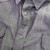 Coastal Long Sleeve Mens Gray Button-Up Shirt With Pockets Size XL