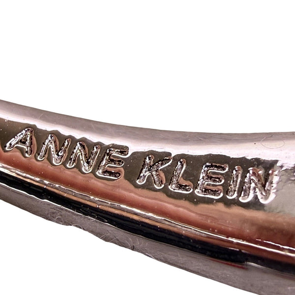Anne Klein Womens Silver Tone Bangle Bracelet Twisted Knot Cuff Design 