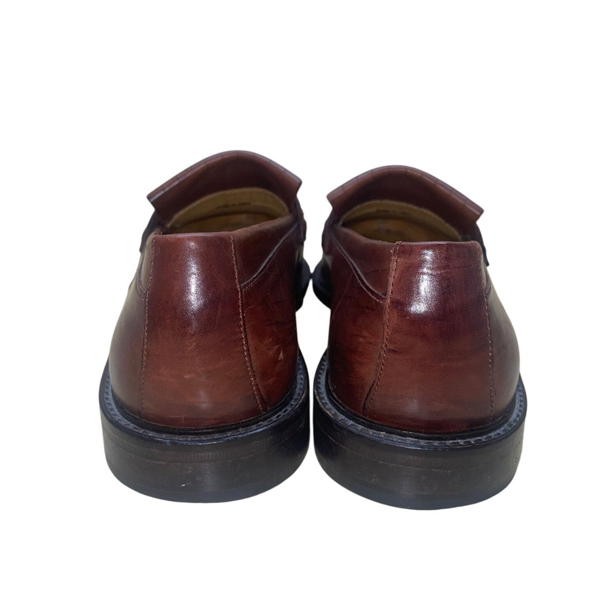 Handcrafted Johnston & Murphy Men’s Brown Leather Tassel Slip-On Loafers Size 11