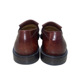 Handcrafted Johnston & Murphy Men’s Brown Leather Tassel Slip-On Loafers Size 11