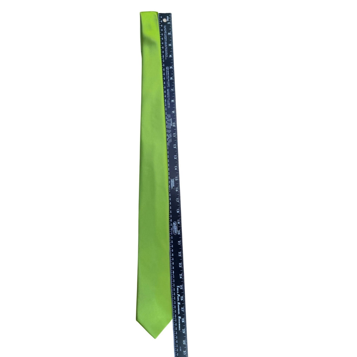Geoffrey Beene Mens Green Polyester Necktie Solid Handmade
