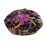 Vera Bradley Women's Black Flowered Multicolor Floral Shoulder Bucket Bag Sz M