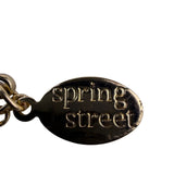 Spring Street Womens Gold Tone & Blue Drop Pendant Necklace Beaded Design