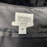 Collezioni Womens Black Velvet Pencil Skirt Size 8 Italian Design
