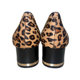Isaac Mizrahi Live! Women’s Leopard Print With Studded Toe Block Heel Size 9.5