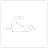 Chinese Laundry Women’s Black White Lips Print Striped Open Toe Wedge Heel Sz 7