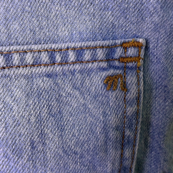 Madewell Womens Blue Denim High-Rise Button-Fly Shorts Size 27