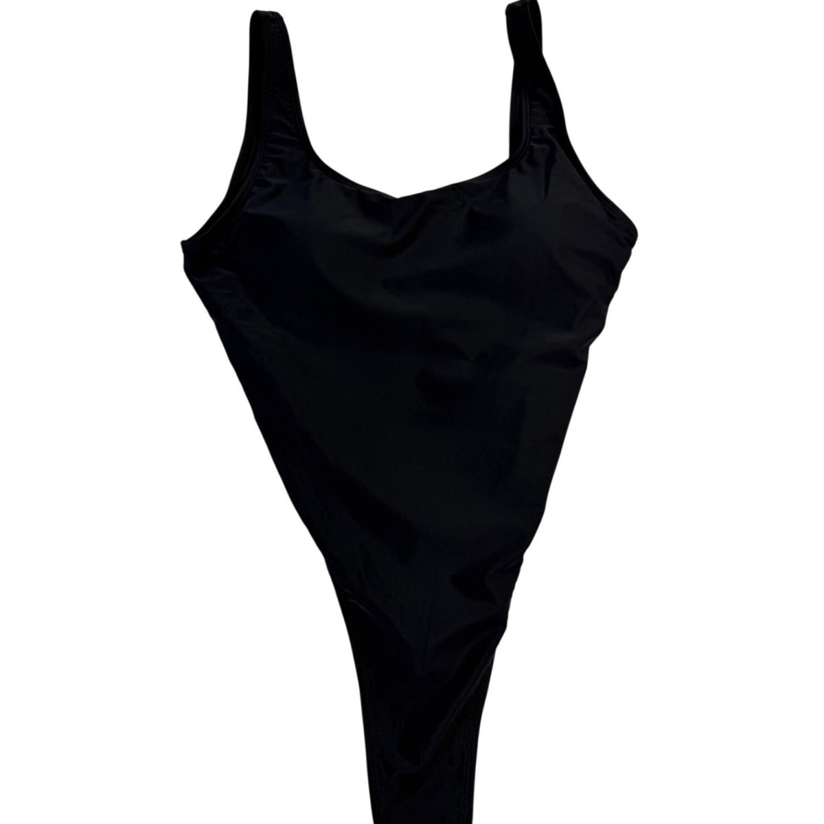 Fashion Nova Womens Black High-Cut Backless 1-Piece Swimsuit Size XL