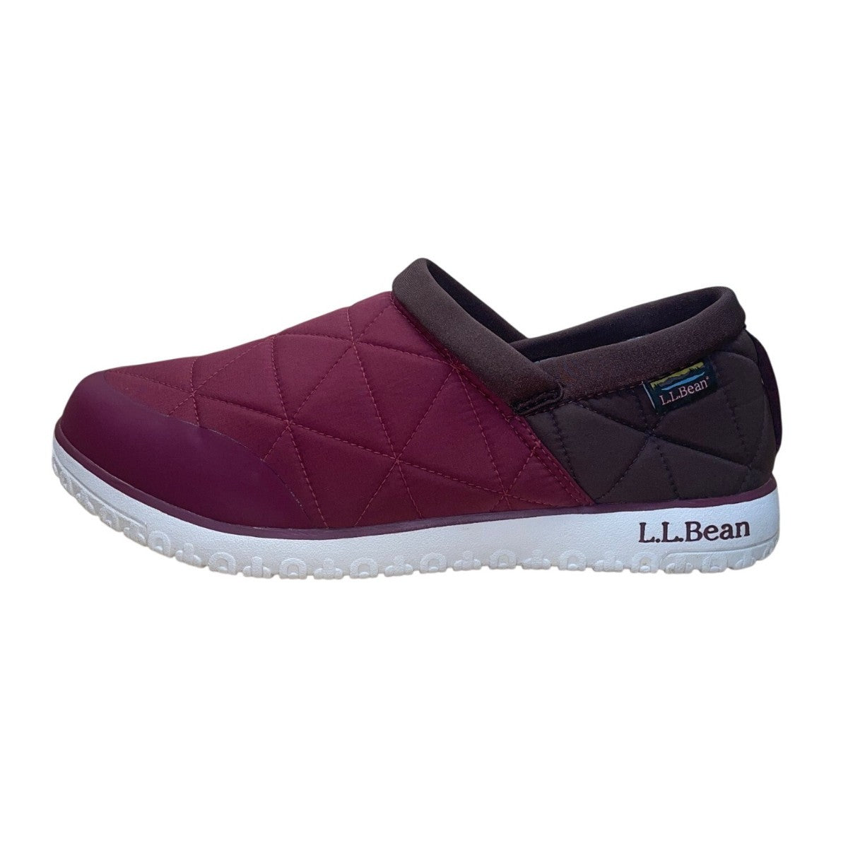 L.L.Bean Men’s Red Dark Earth Nylon Ultralight PrimaLoft Slip-On Shoes Size 12M