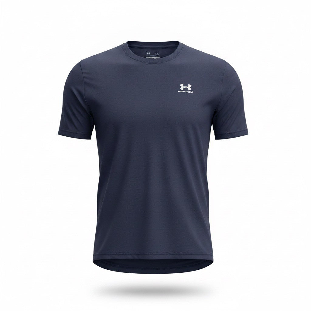 Under Armour Mens Navy Performance Moisture-Wicking Crew Neck T-Shirt Size XL