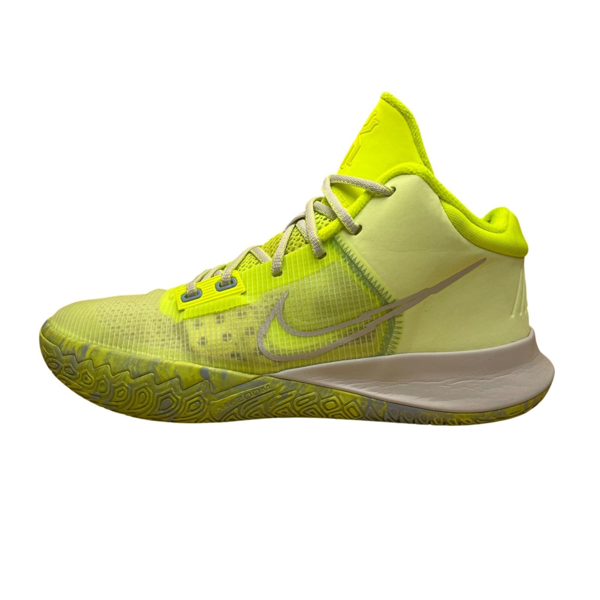 Nike Men’s Green Volt & Gray Mid-Top Basketball Performance Shoes Size 10