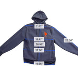 U.S. Polo Assn. Mens Navy Full-Zip Hoodie With Logo Embroidery Size L