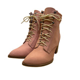 Pilcro & The Letterpress Women’s Pink Leather Block Heel Ankle Boots Size 9