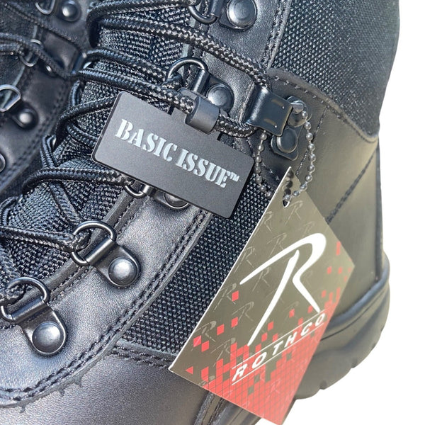 Rothco Men’s Black Tactical Side-Zip Leather & Nylon Forced Entry Boots Size 8.5