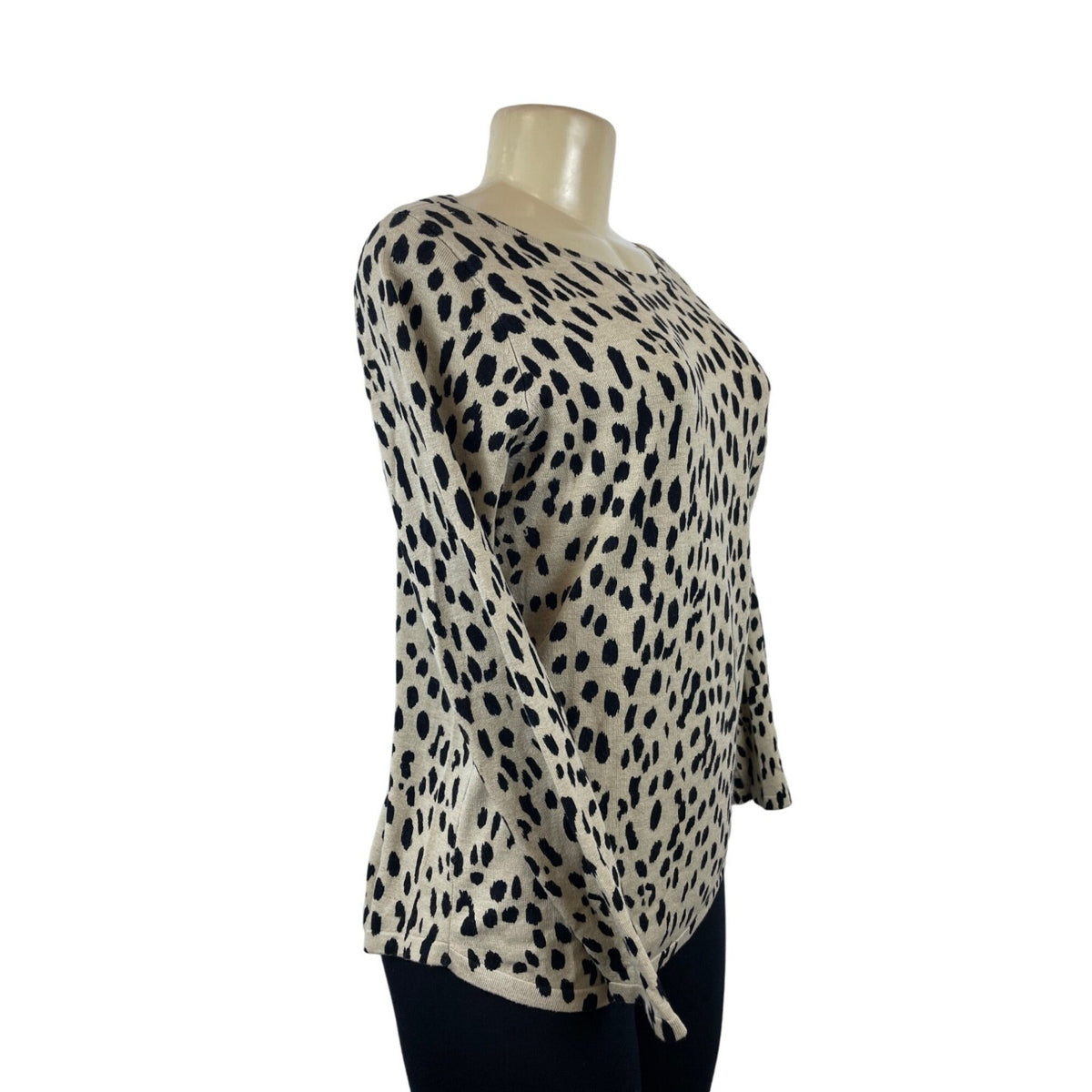 Chico’s Women's Beige Leopard Shirt Sz 0 (EUR 32)