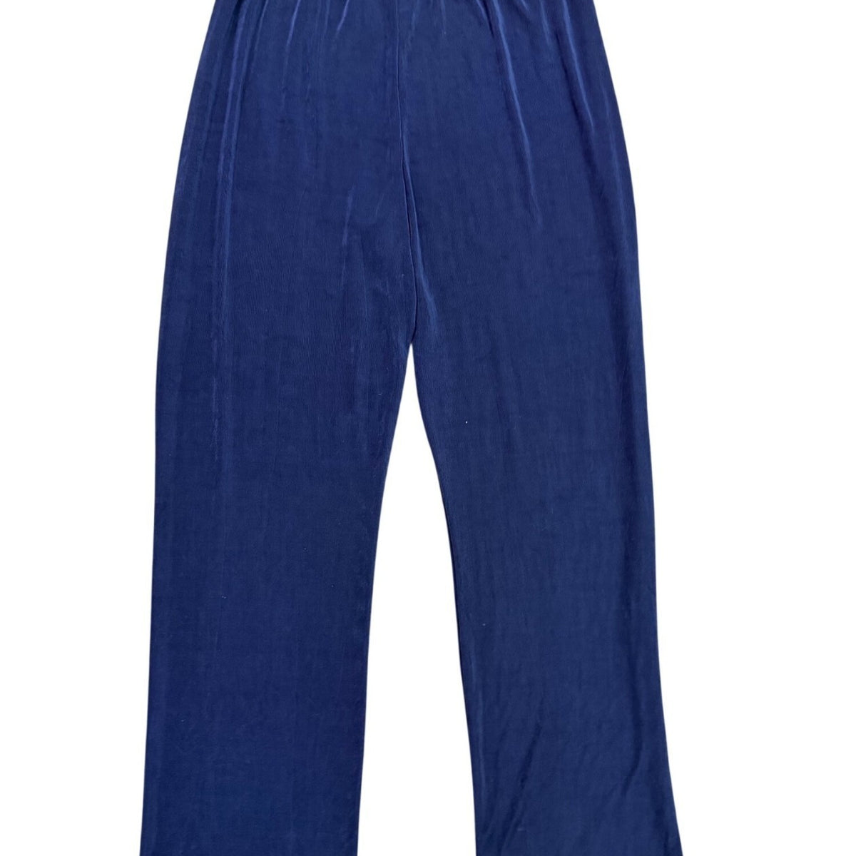 Chicos Travelers Womens Blue Elastic Waist Straight Fit Stretch Pants Size 2