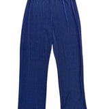 Chicos Travelers Womens Blue Elastic Waist Straight Fit Stretch Pants Size 2