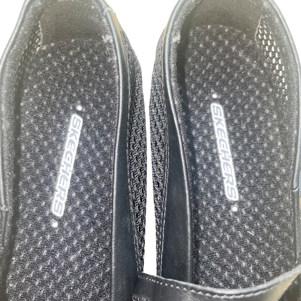 Skechers Women’s Black Leather & Textile Blend Mary Jane Style Shoes Size 10