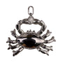 Silver Tone Metal Crab Necklace Pendant Charm Detailed Design