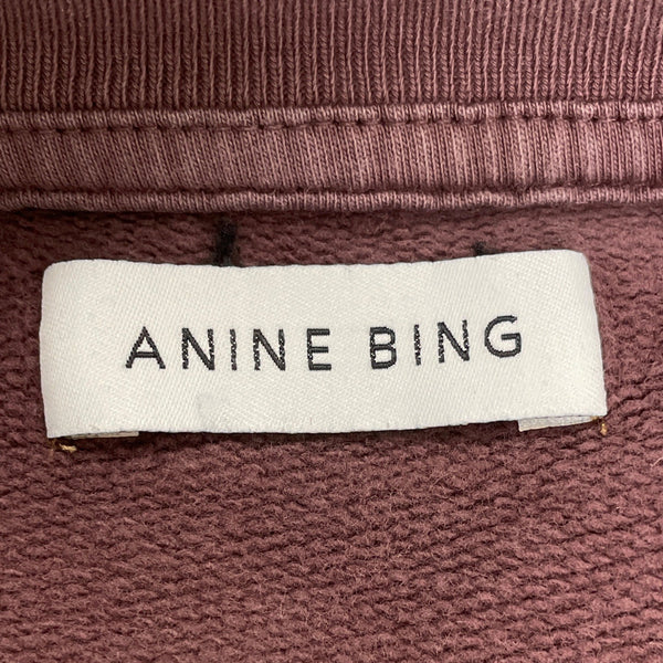 Anine Bing Womens Pink Ombre Sweatshirt Graphic Casual Crewneck Sz M