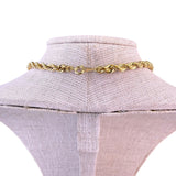 Avon Womens Gold Tone Metal Rope Chain Necklace Vintage Design