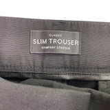 White House Black Market Women Black Cotton/Polyester Slim Trousers Pants Size 6