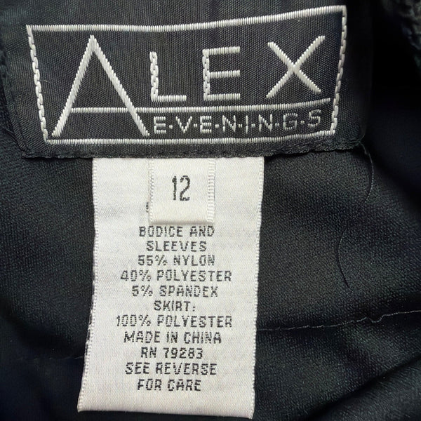 Alex Evenings Womens Tiered Dress Evening Wear Size 12