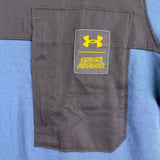 Under Armour Mens Blue & Black Colorblock SweatshirtLong Sleeve Loose Fit Sz S