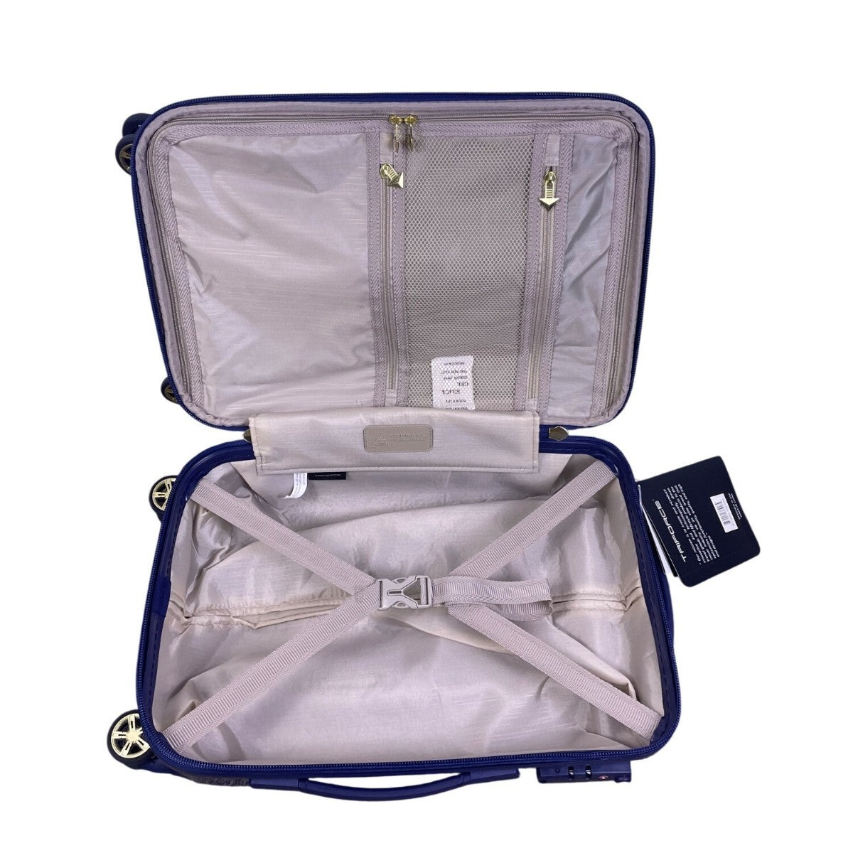 Triforce Unisex Blue Aluminum 2-Piece Luggage Set With Spinner Wheels & TSA Lock