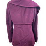 Elie Tahari Women's Purple Wool Peacoat Wide Lapel Sz 10 (EUR 41) - NWT