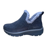 Skechers Women’s Charcoal Gray Easy-Going Winter Kiss Relaxed Fit Booties Size 7