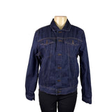 Banana Republic Womens Dark Wash Denim Jacket Casual Button-Up Sz S