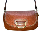 Vintage Dooney & Bourke Women’s Brown Pebbled Leather Adjustable Crossbody Bag